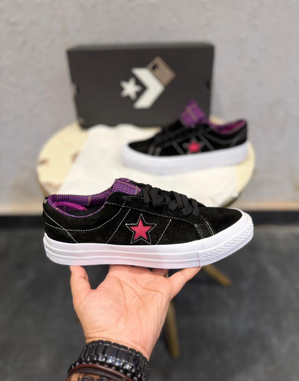 Black Raspberry Suede Sneakers – Urban Streetwear