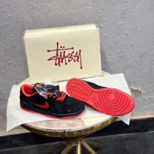 Black Red Skate Sneakers – Bold Streetwear Contrast