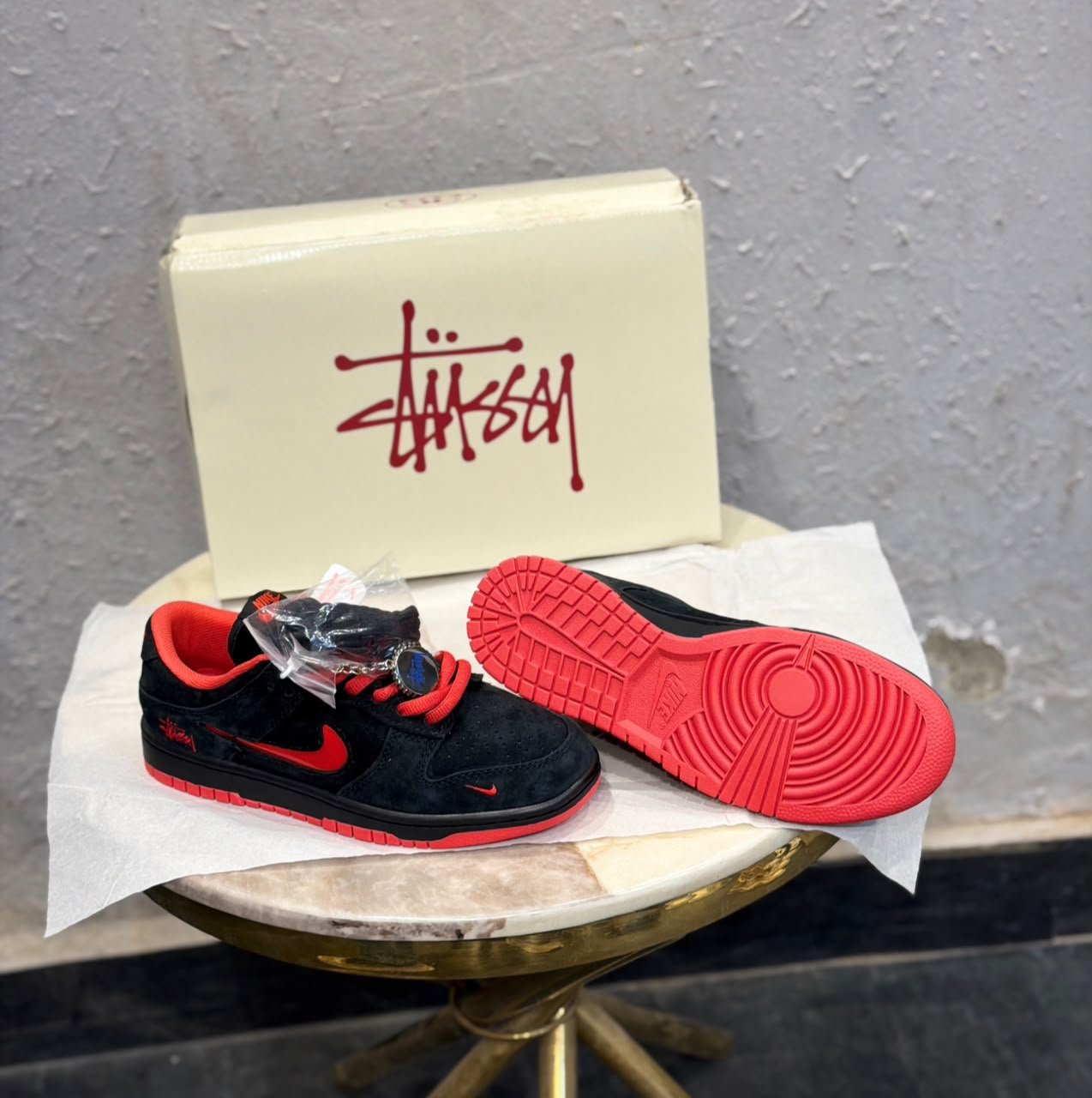 Black Red Skate Sneakers – Bold Streetwear Contrast