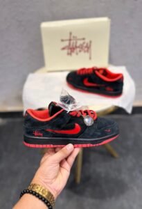 Black Red Skate Sneakers – Bold Streetwear Contrast