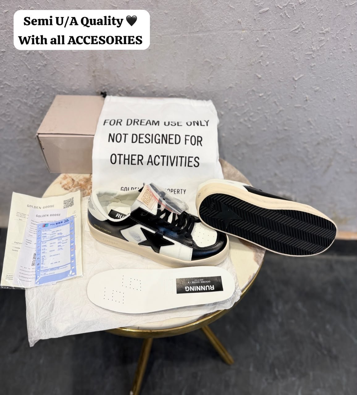 Black White Star Sneakers – Retro Distressed Style