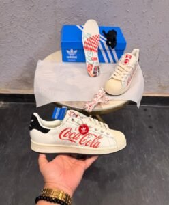Cream Red Sneakers – Retro Graphic Street Style