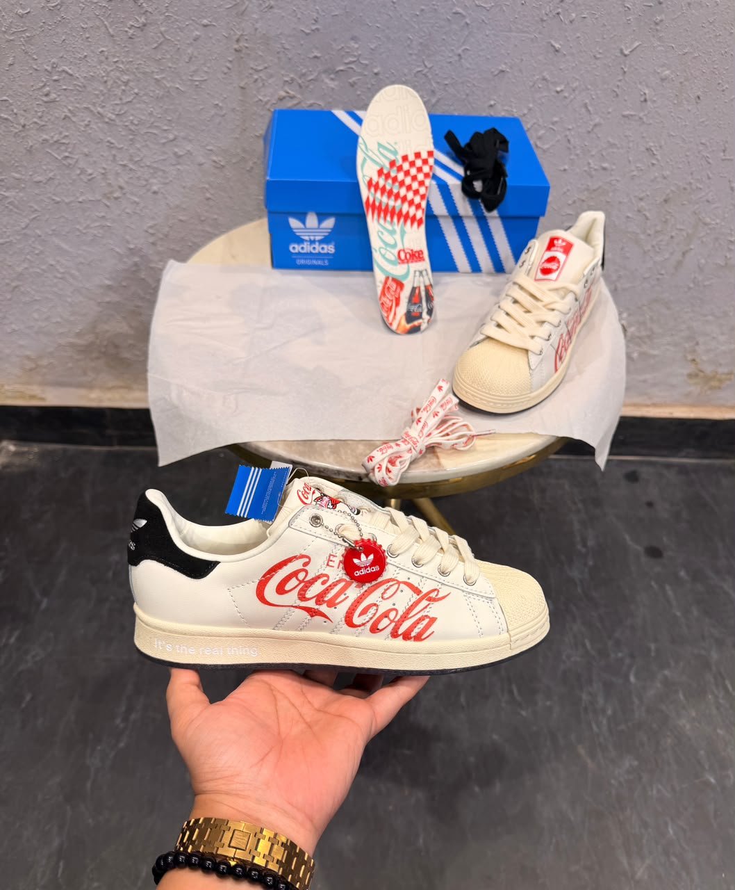 Cream Red Sneakers – Retro Graphic Street Style