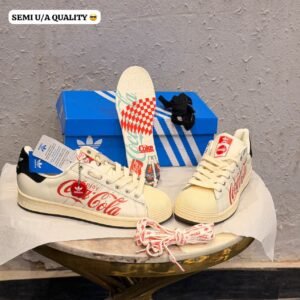 Cream Red Sneakers – Retro Graphic Street Style