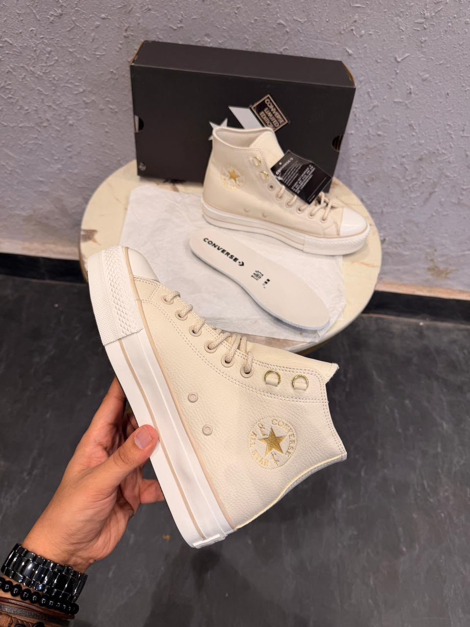 Legacy Beige High Top Sneakers – Vintage Street Style