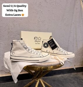 White Mid Sneakers – Artistic Canvas Street Style