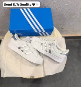 White Silver Sneakers – Metallic Streetwear Finish