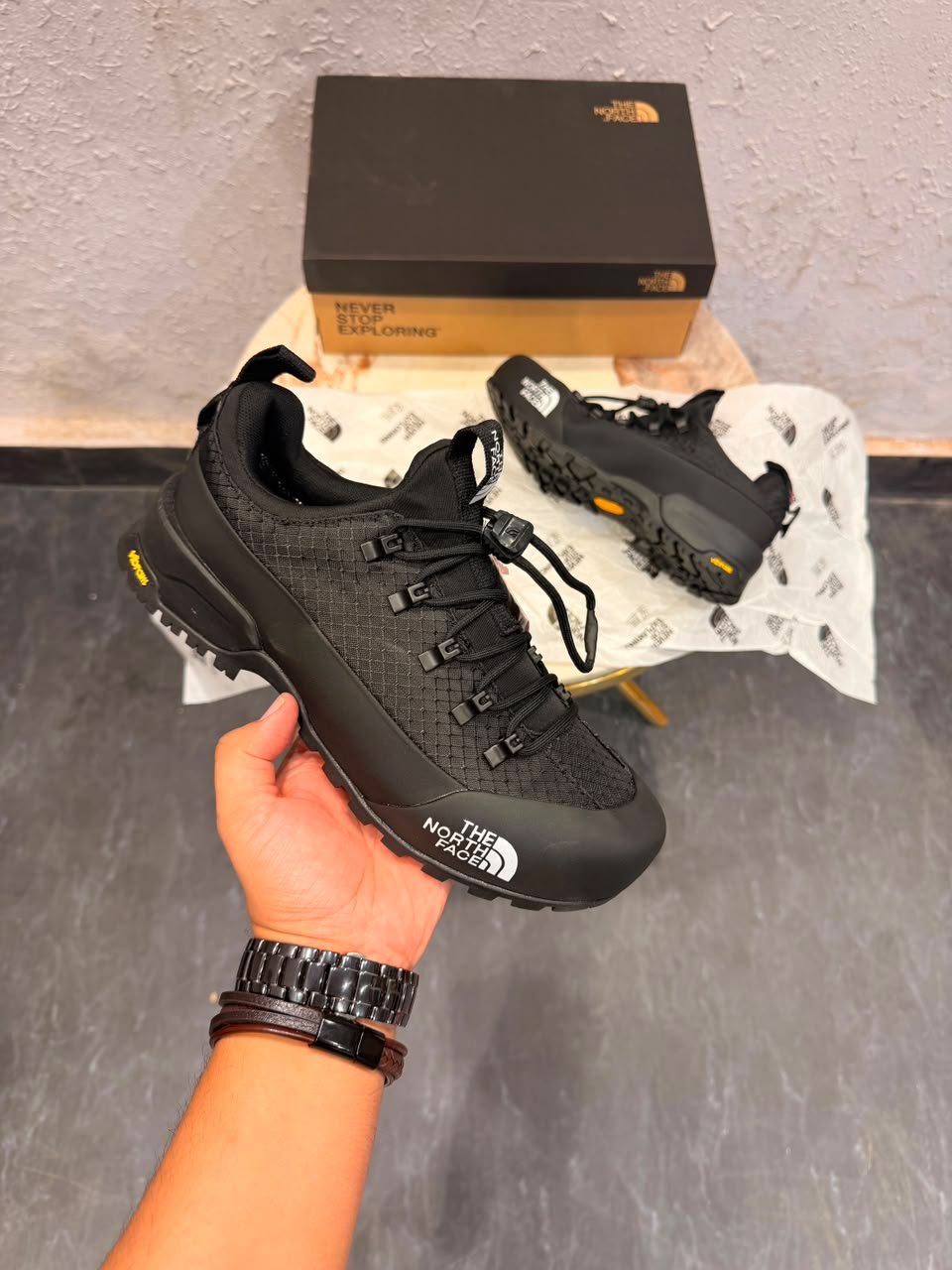 Black Waterproof Trail Shoes – Rugged Outdoor Explorer