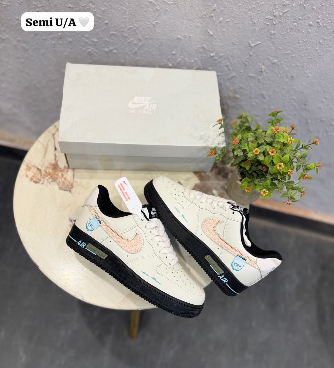 Cream Black Low-Top Sneakers – Spiritual Street Edition (1) Cream Black Low-Top Sneakers – Spiritual Street Edition