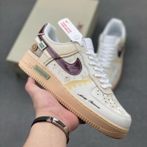 Cream Cherry Low-Top Sneakers – Retro Contrast Edition