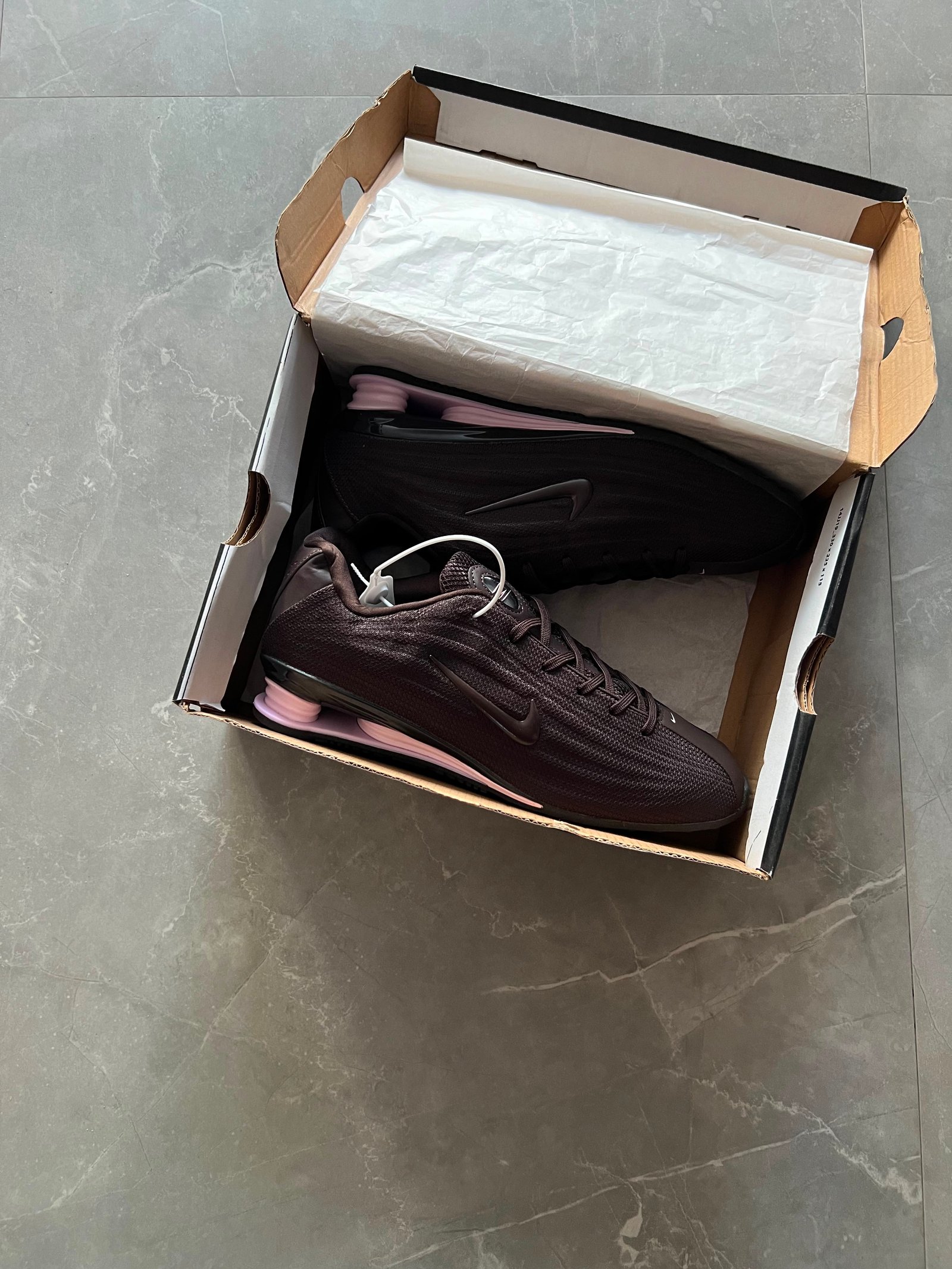 Dark Mocha Sneakers – Sculpted Pink Heel Street Style