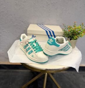 Green White Designer-Inspired Sneakers – Contrast Street Edition