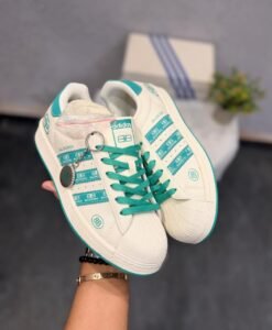 Green White Designer-Inspired Sneakers – Contrast Street Edition
