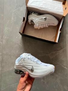 Sculpted Black White Sneakers – Metallic Accent Street Style