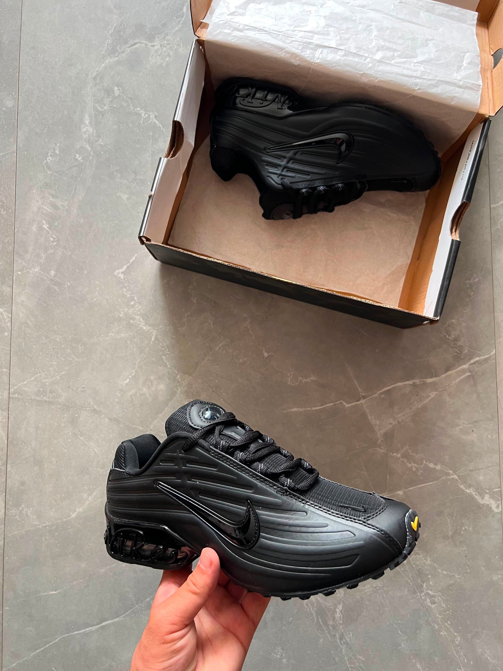 Sculpted Black White Sneakers – Metallic Accent Street Style