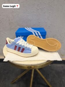 Sky Blue Corduroy Sneakers – Retro Court Streetwear