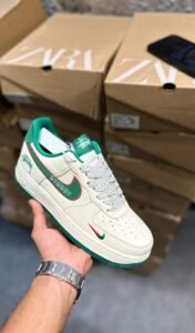 White Green Custom Sneakers – Heritage Streetwear Edition